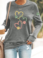 Women's Heart Paw printed hoodie