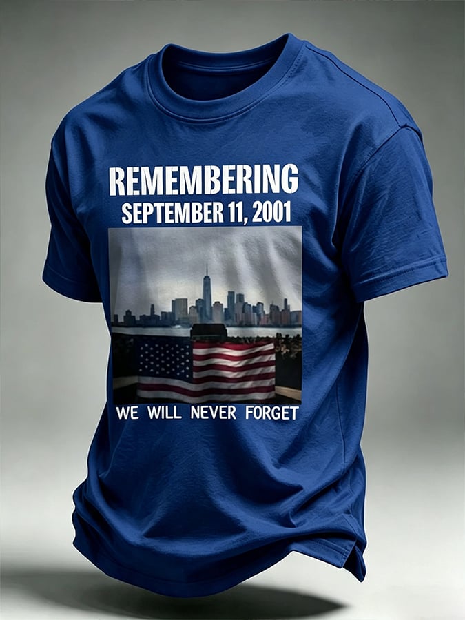 Men's Never Forget September 11 Print T-Shirt