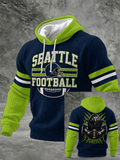 Men's Football Printed Casual Hoodie