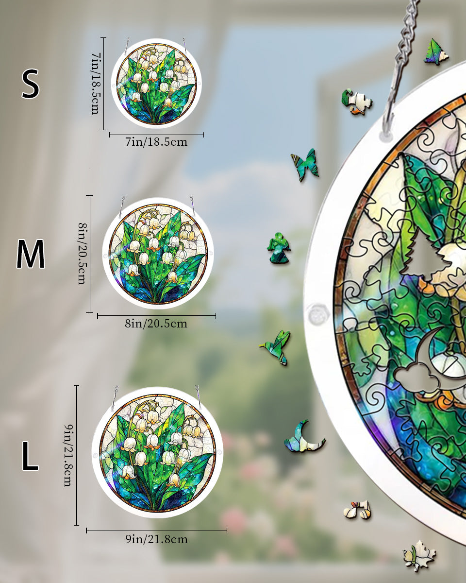 Acrylic Jigsaw Puzzle Suncatcher - Secret Lily Valley