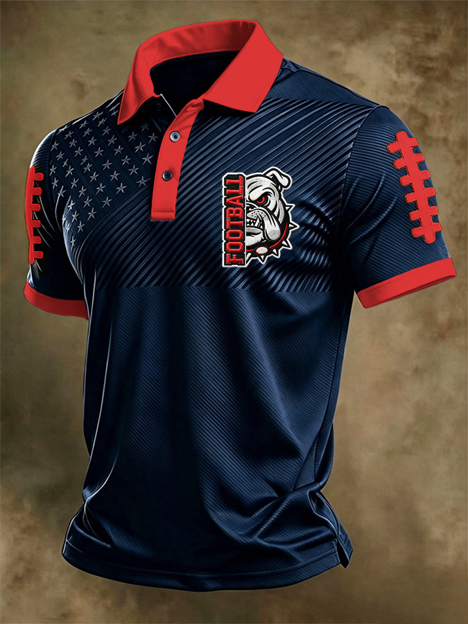 Men'S Rugby Collar Polo T-Shirt