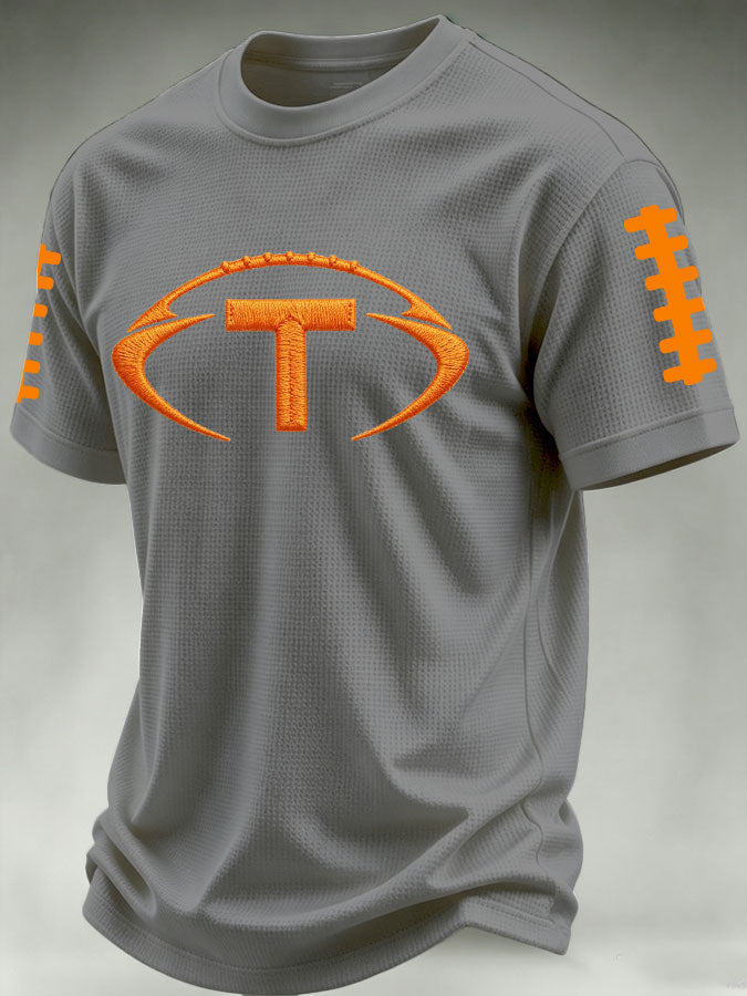 Men'S Football Print Waffle T-Shirt