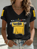 Women'S Football Print Short-Sleeve T-Shirt