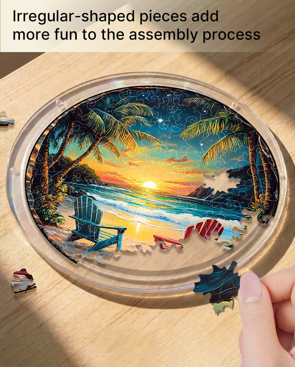Acrylic Jigsaw Puzzle Suncatcher - Enchanted Shores