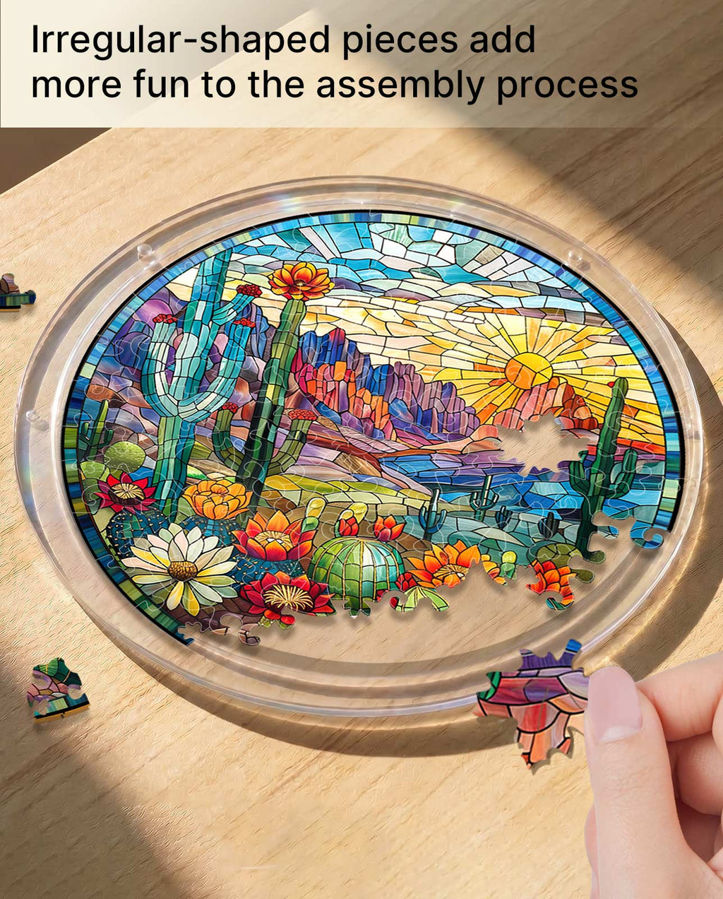 Acrylic Jigsaw Puzzle Suncatcher - Wilderness Bloom