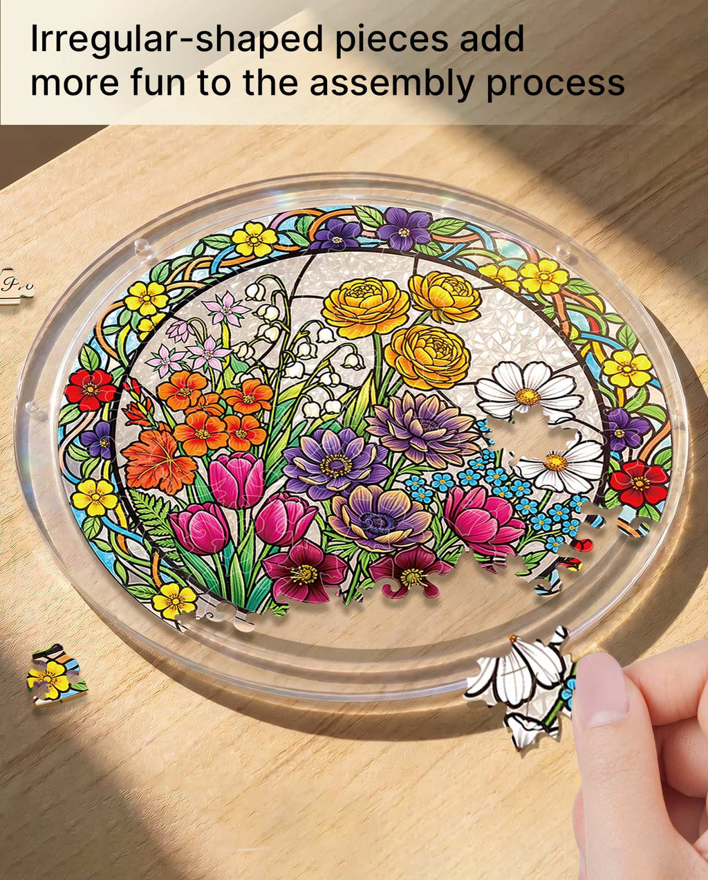 Acrylic Jigsaw Puzzle Suncatcher - Spring鈥檚 Radiant Promise