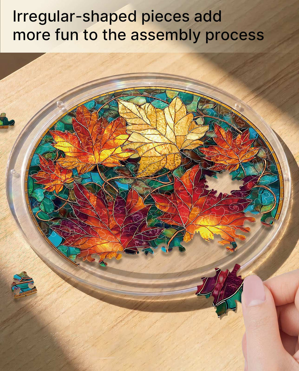 Acrylic Jigsaw Puzzle Suncatcher - Golden Maple