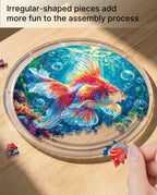 Acrylic Jigsaw Puzzle Suncatcher - Starflame Goldfish