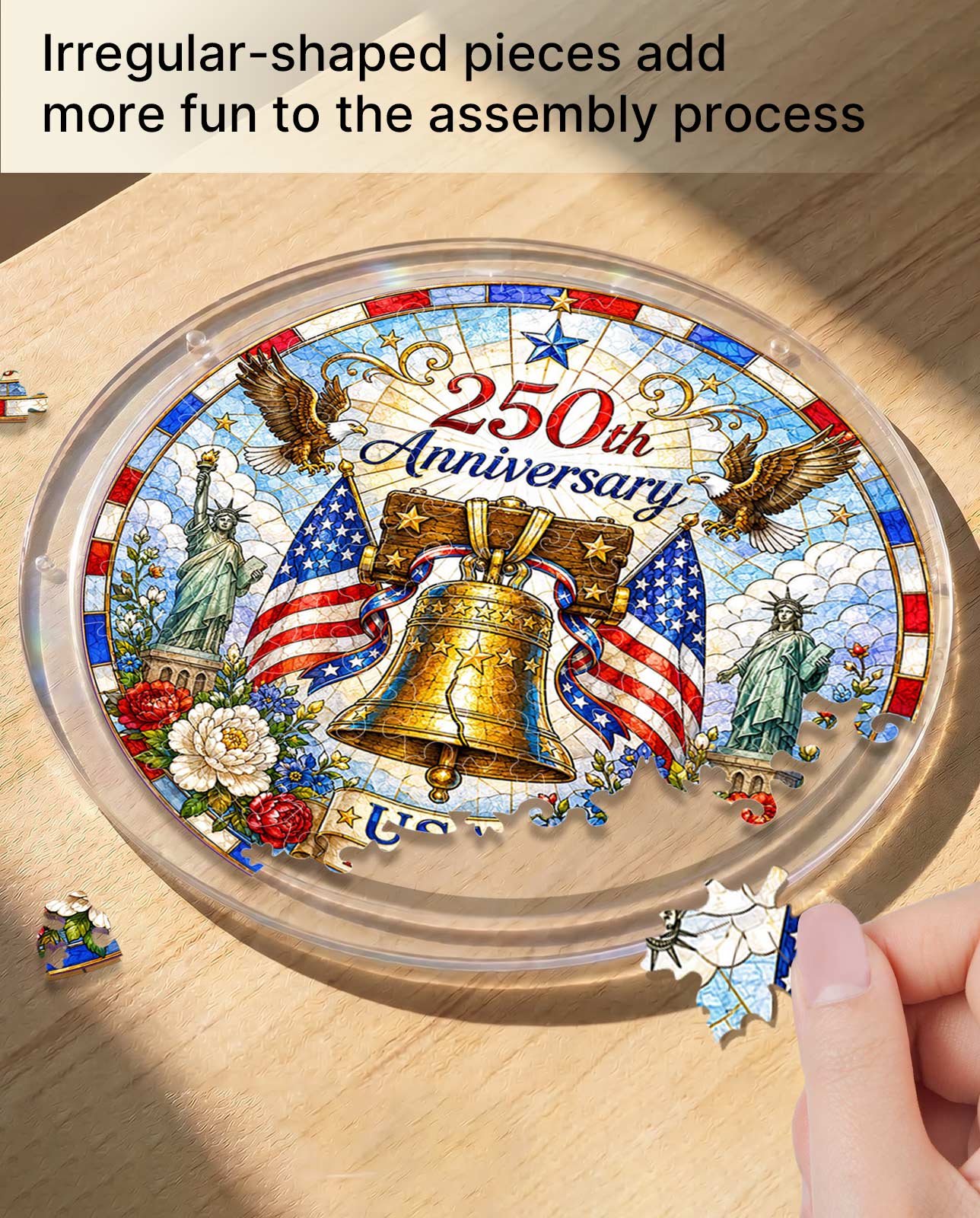 Acrylic Jigsaw Puzzle Suncatcher - Liberty Bell