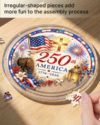 Acrylic Jigsaw Puzzle Suncatcher - Faith & Freedom