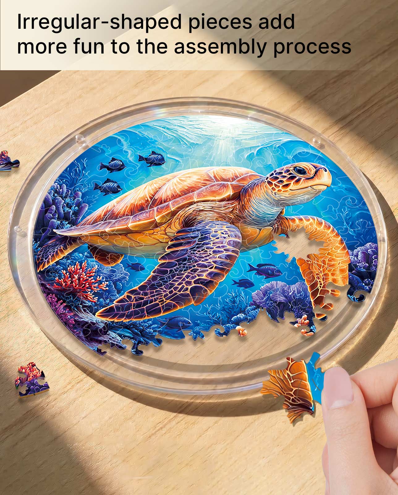Acrylic Jigsaw Puzzle Suncatcher - Starsea Turtle