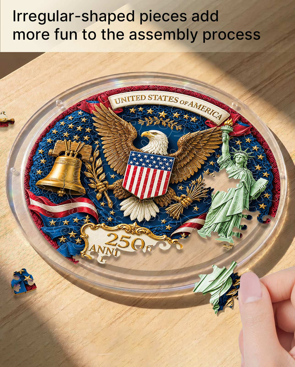 Acrylic Jigsaw Puzzle Suncatcher - Glory of America
