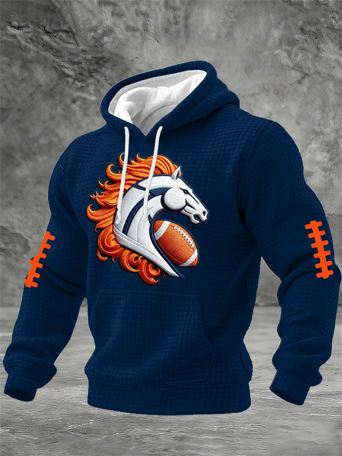 Men'S Football Printed Casual Hoodie