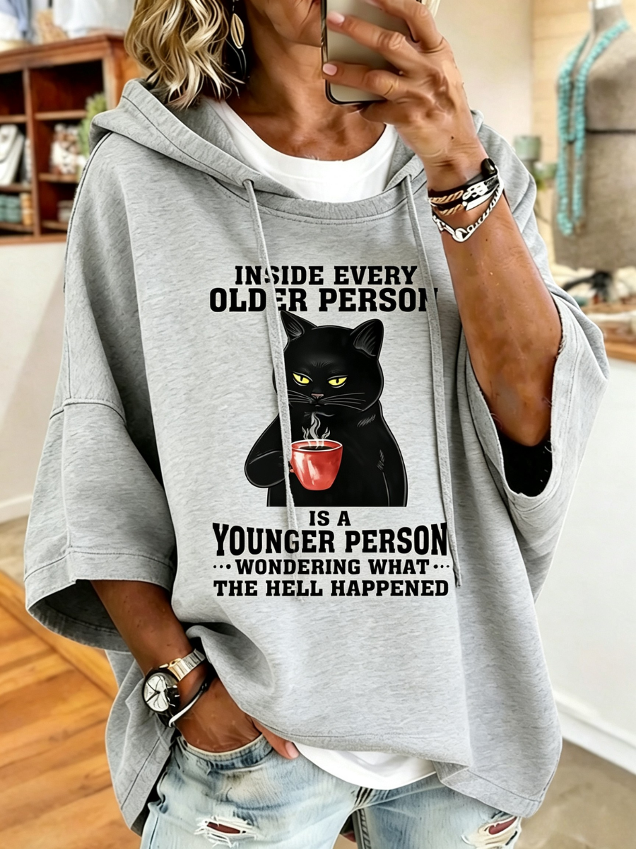 Women's Animals Cat Printed Fashion Printed Hoodie