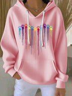Women'S Dog Paw Heart Hooded Sweatshirt
