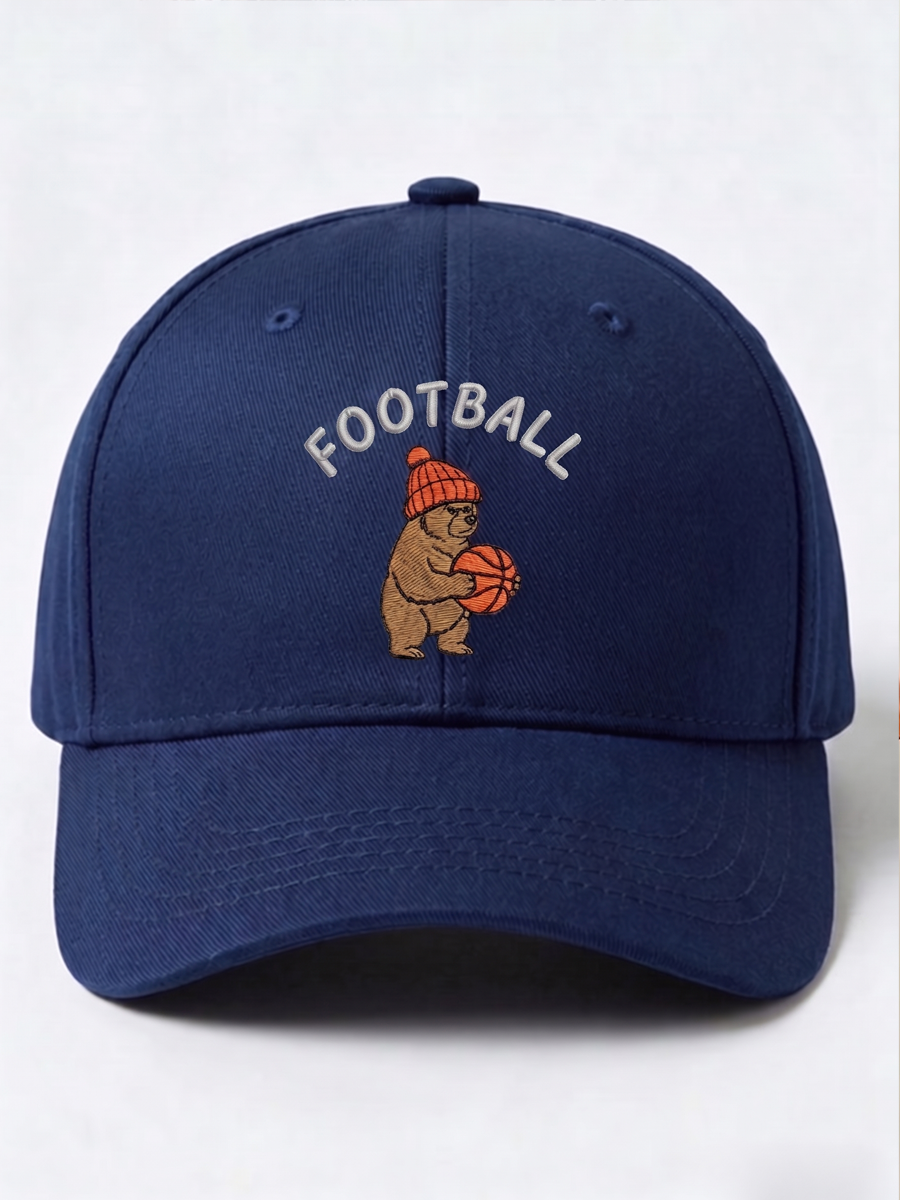 Neutral football printed casual hat