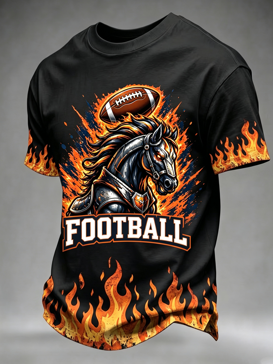 Men'S Rugby Fan Printed Casual T-Shirt