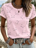 Women'S Cat Printed Casual T-Shirt