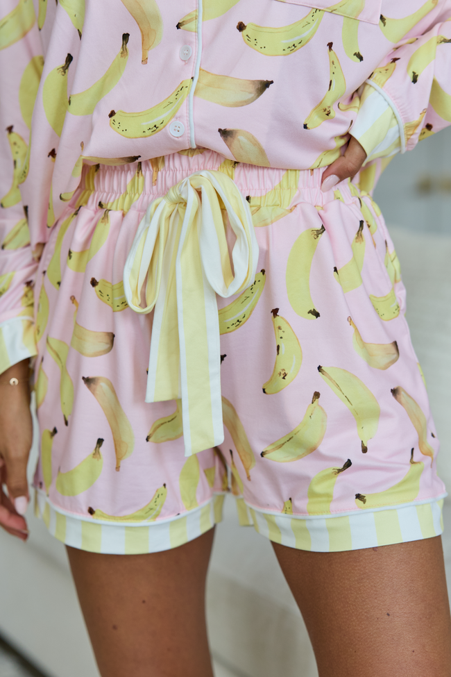 Cozy Crush Pajama Shorts - Banana Bliss FINAL SALE
