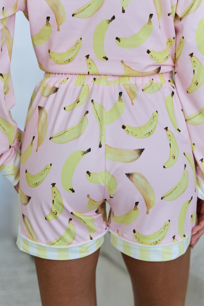 Cozy Crush Pajama Shorts - Banana Bliss FINAL SALE