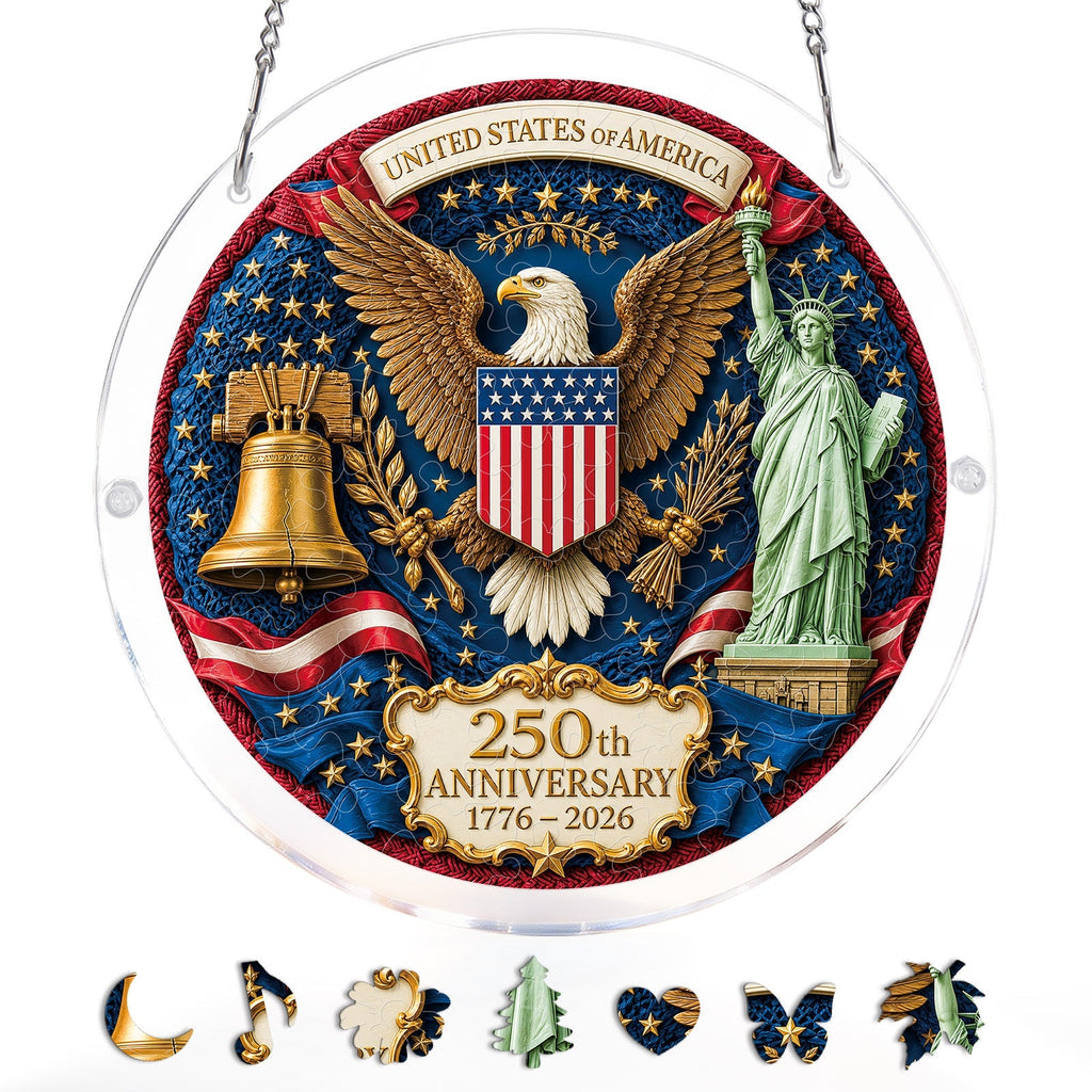 Acrylic Jigsaw Puzzle Suncatcher - Glory of America