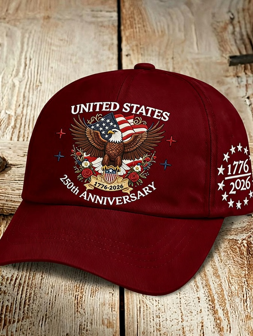 Unisex 250Th Anniversary Founding Celebration Printed Baseball Hat For Independence Day In The United States