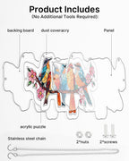 Acrylic Jigsaw Puzzle Suncatcher - Blossom Songbirds