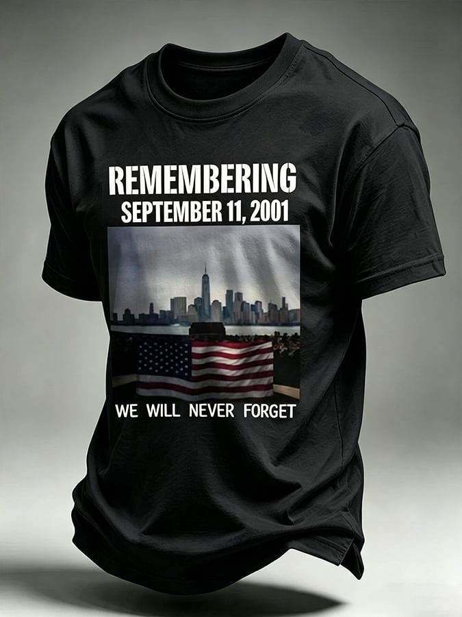 Men's Never Forget September 11 Print T-Shirt