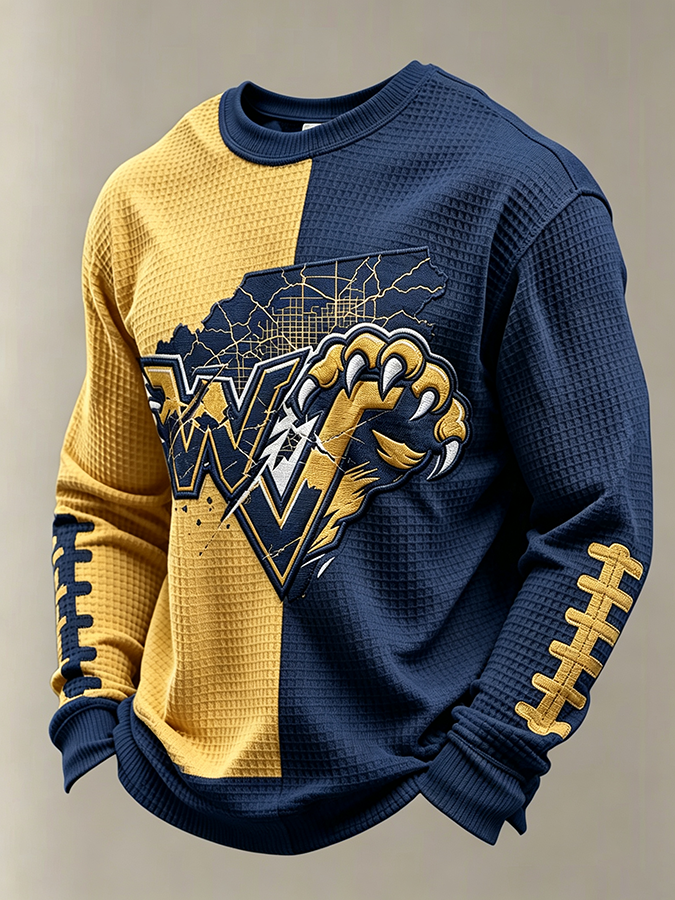 Men'S Football Printed Waffle T-Shirt