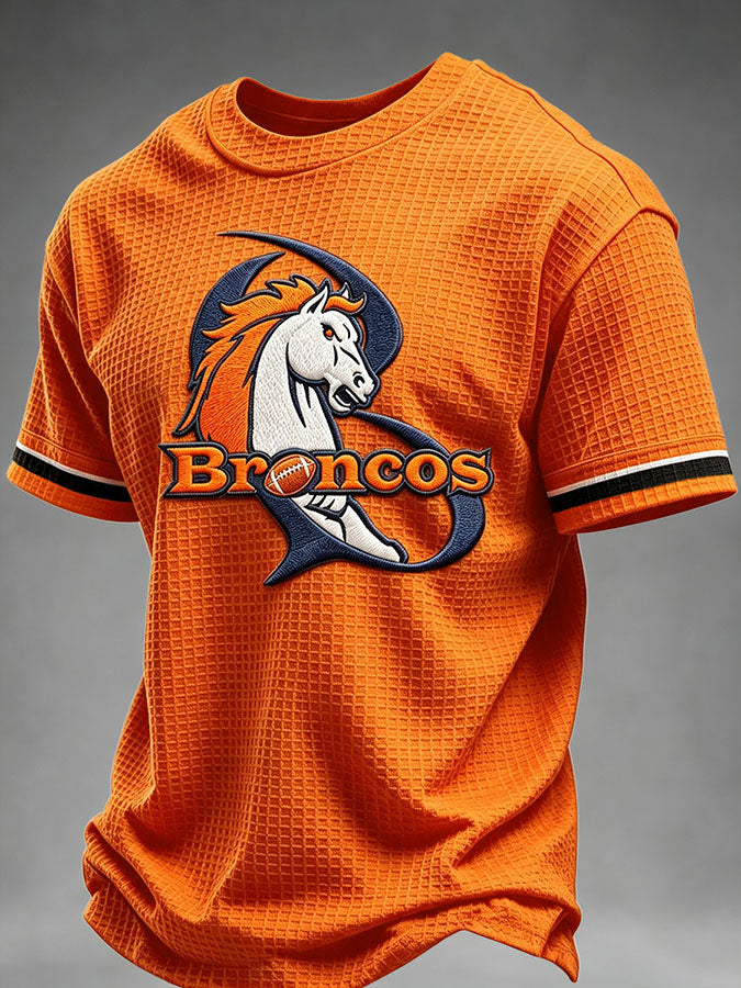 Men's Football Print Waffle T-Shirt