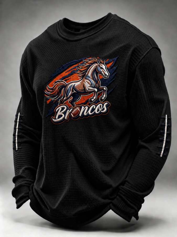 Men'S Football  Printed Waffle T-Shirt
