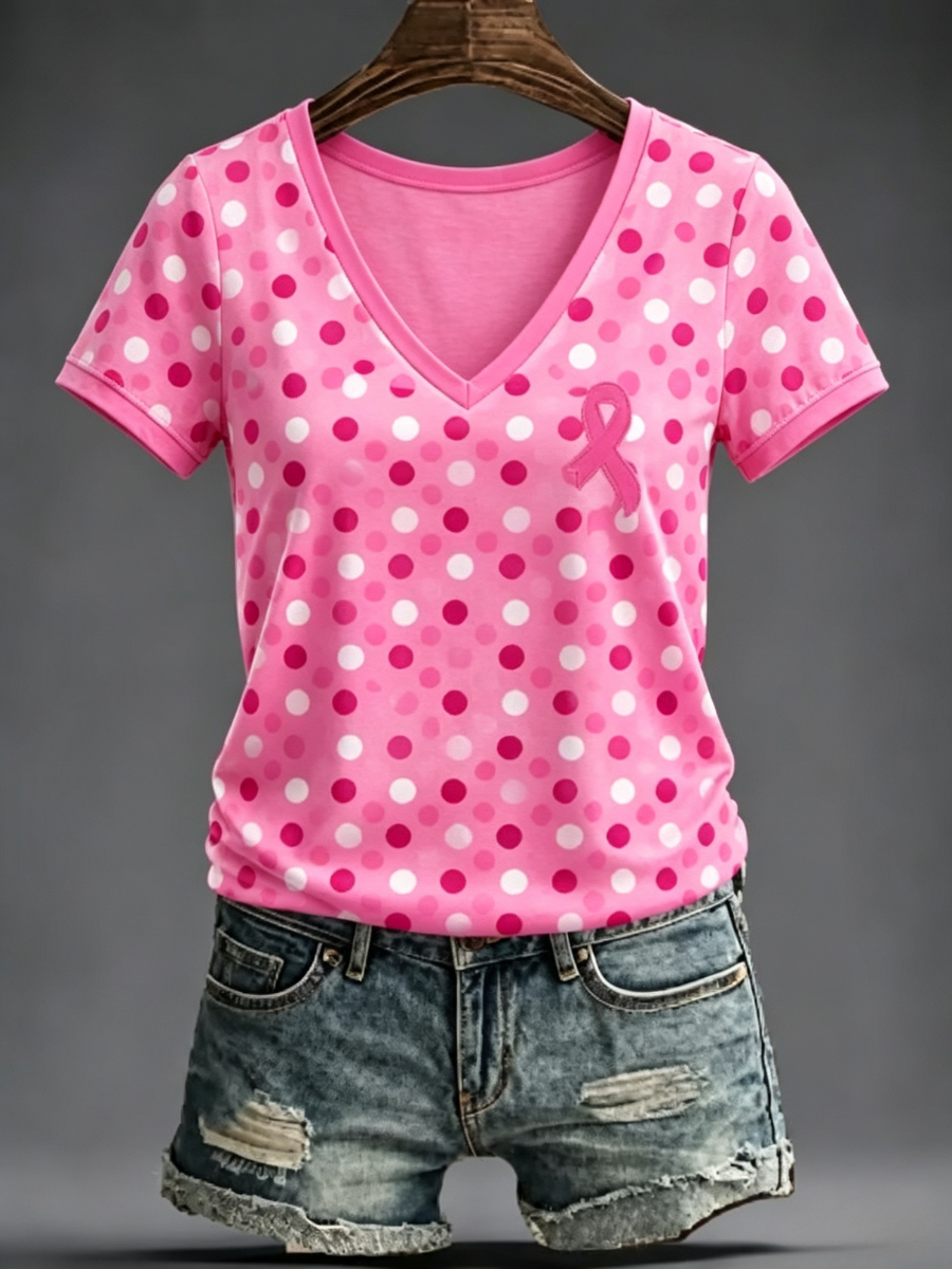 Women'S Fight Cancer In Every Color Print Short-Sleeve T-Shirt