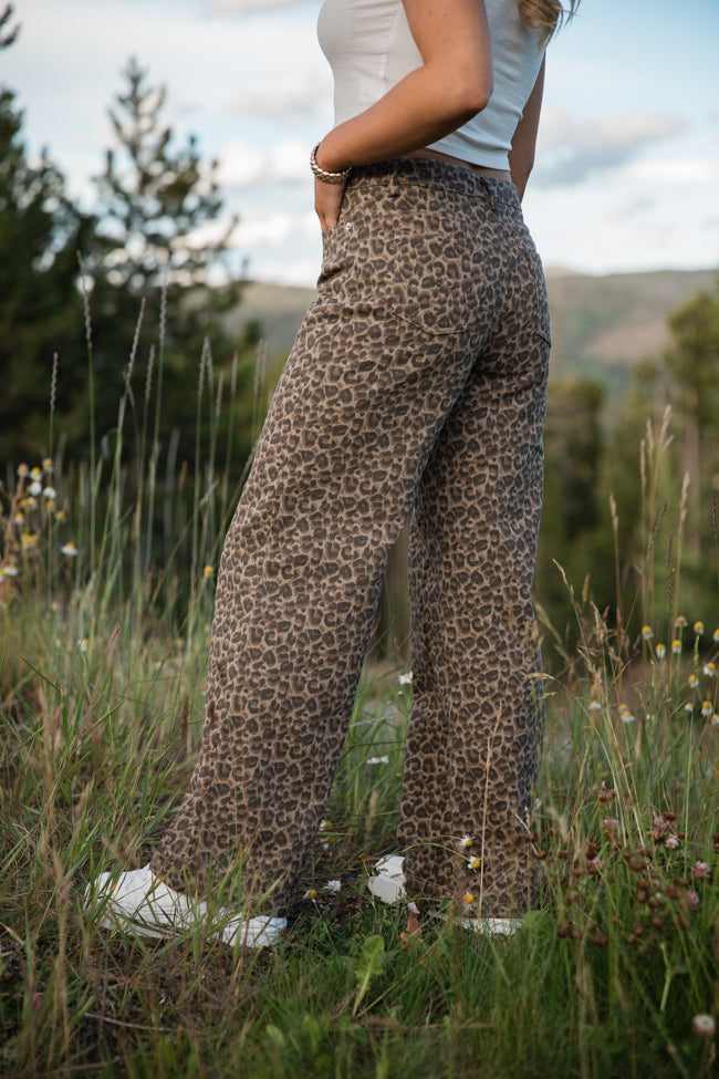 Wild Things Leopard Wide Leg Pants FINAL SALE
