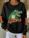 Women'S Football Print Casual Sweatshirt