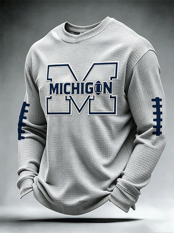 Men'S Football Enthusiast Sports Waffle Top