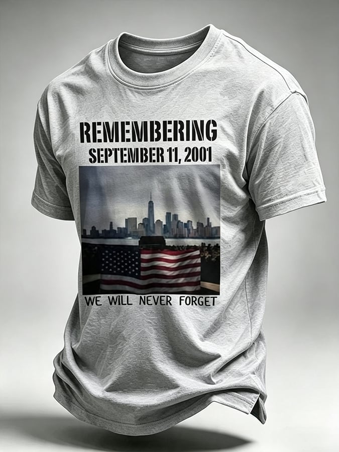 Men's Never Forget September 11 Print T-Shirt