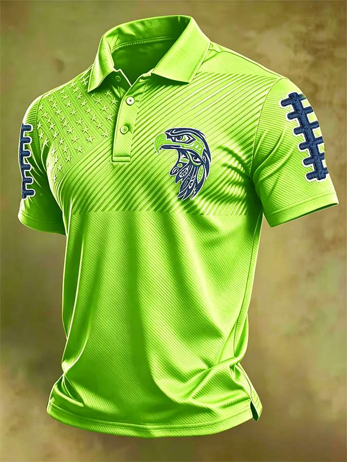 Men'S Retro Football Polo Shirt