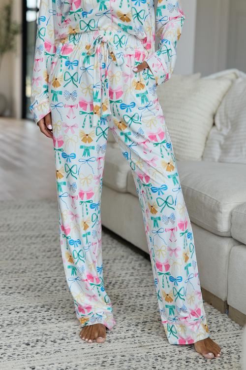 Cozy Crush Pajama Pants - Take A Bow Multi Pastel FINAL SALE