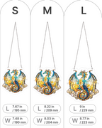 Acrylic Jigsaw Puzzle Suncatcher - Oceanfire Dragon