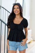 River Black Tiered Babydoll Top FINAL SALE