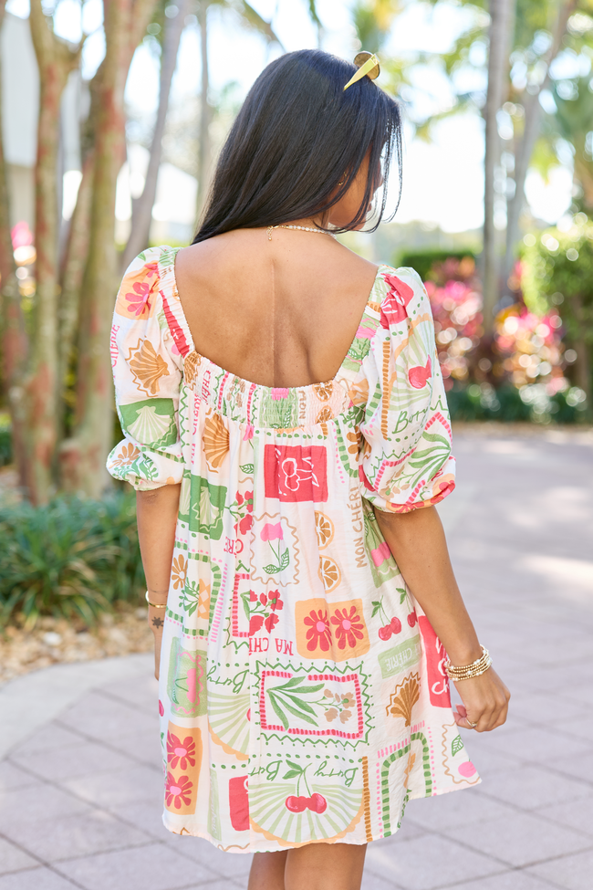 Cherryfic Day Flower Print Mini Dress FINAL SALE
