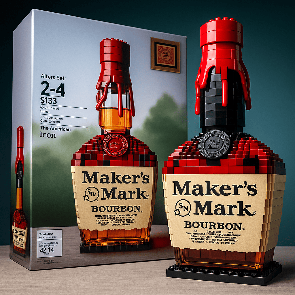 Iconic Whiskey Bottle Building Block Set🍻