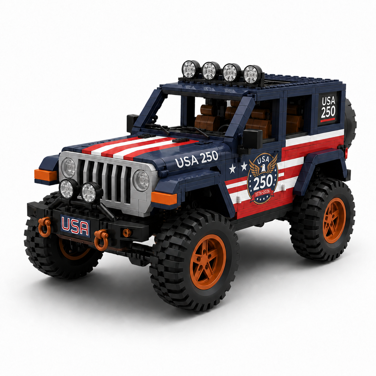 USA 250th Anniversary Semi-Quincentennial Limited Edition Off-Road Vehicle Building Block Set
