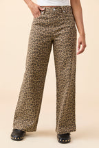 Wild Things Leopard Wide Leg Pants FINAL SALE