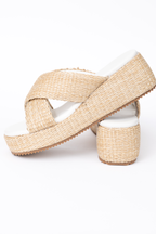 Clementine Tan Cross Platform Sandals FINAL SALE