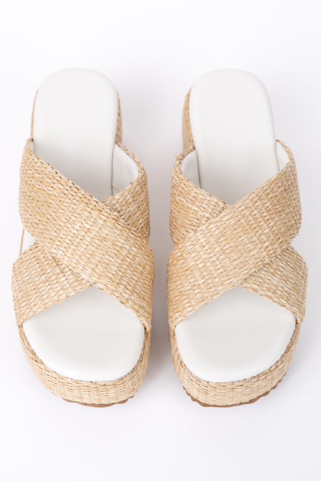 Clementine Tan Cross Platform Sandals FINAL SALE