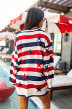 Old Glory Stars and Stripes Oversized Sweater FINAL SALE