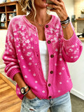 Ladies' Casual Gradient Knitted Cardigan Top