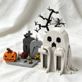 Middle Finger Ghost Halloween Block Set – Spooky Graveyard Display (Limited Edition)