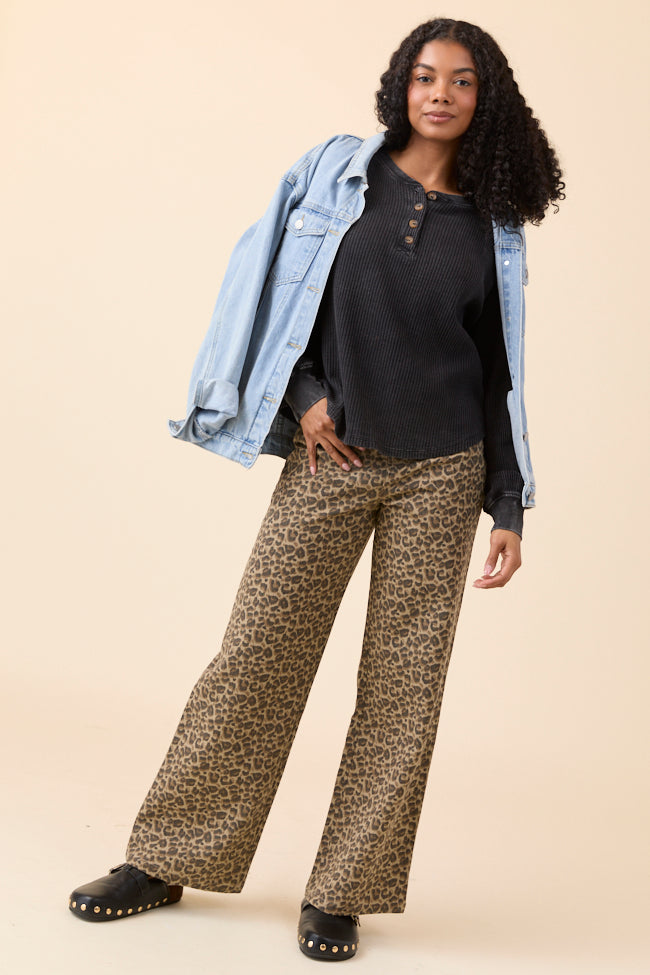 Wild Things Leopard Wide Leg Pants FINAL SALE